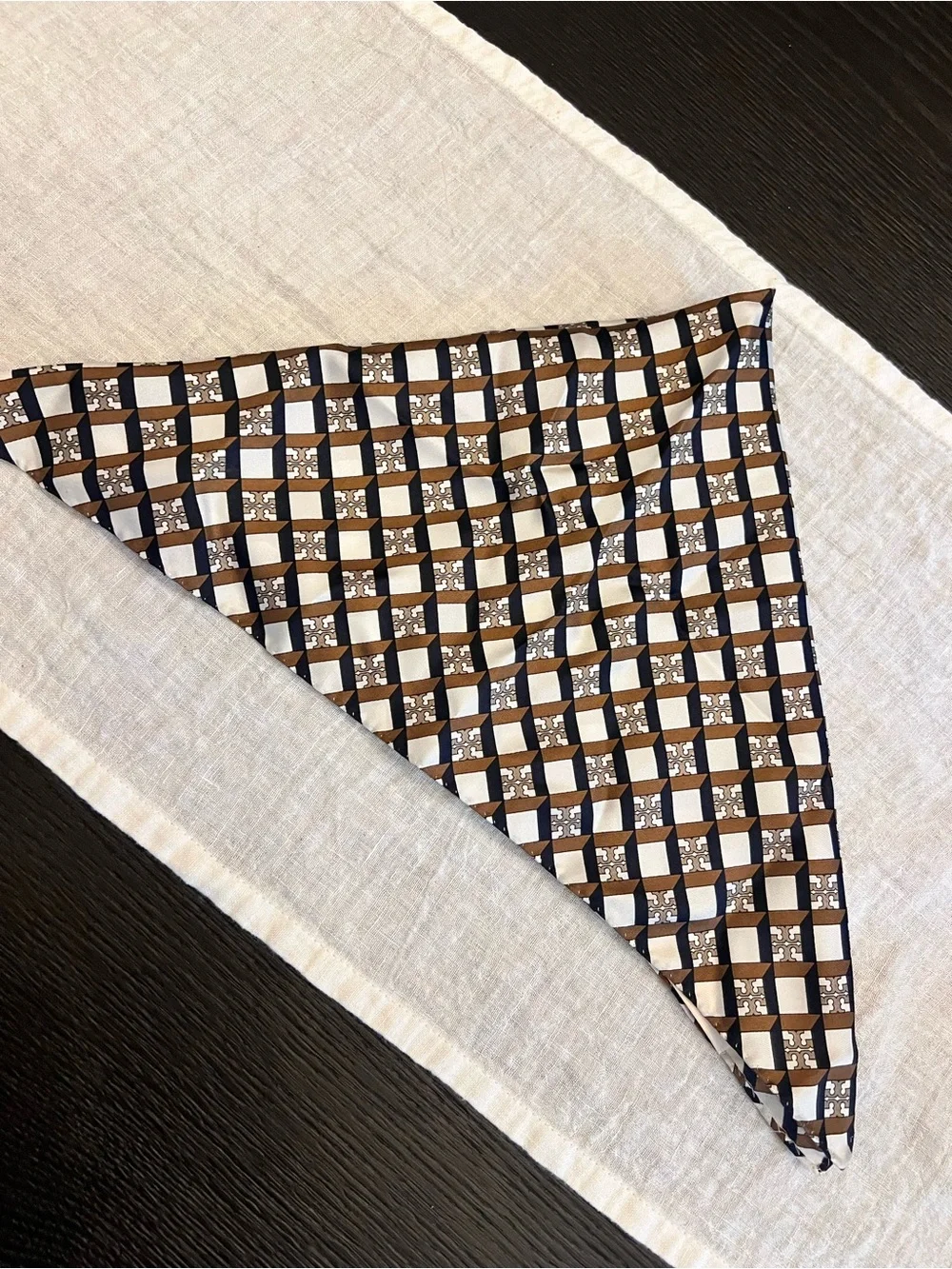 Tory Burch Geo Logo Printed Scarf